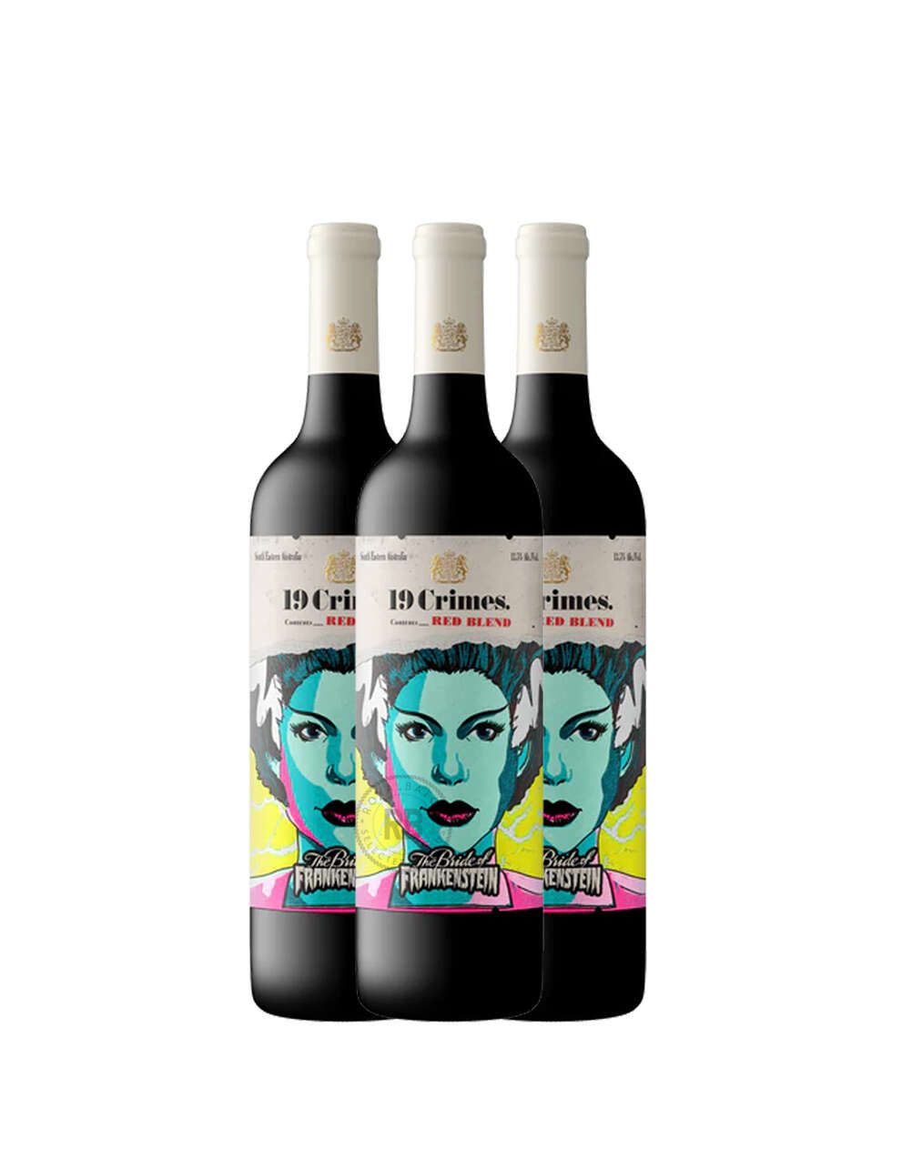 19 Crimes the Bride of Frankenstein Red Blend Wine (3 Pack) Bundle #092