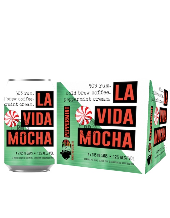 503 Canned Cocktails Peppermint La Vida Mocha (4 Pack) x 12oz