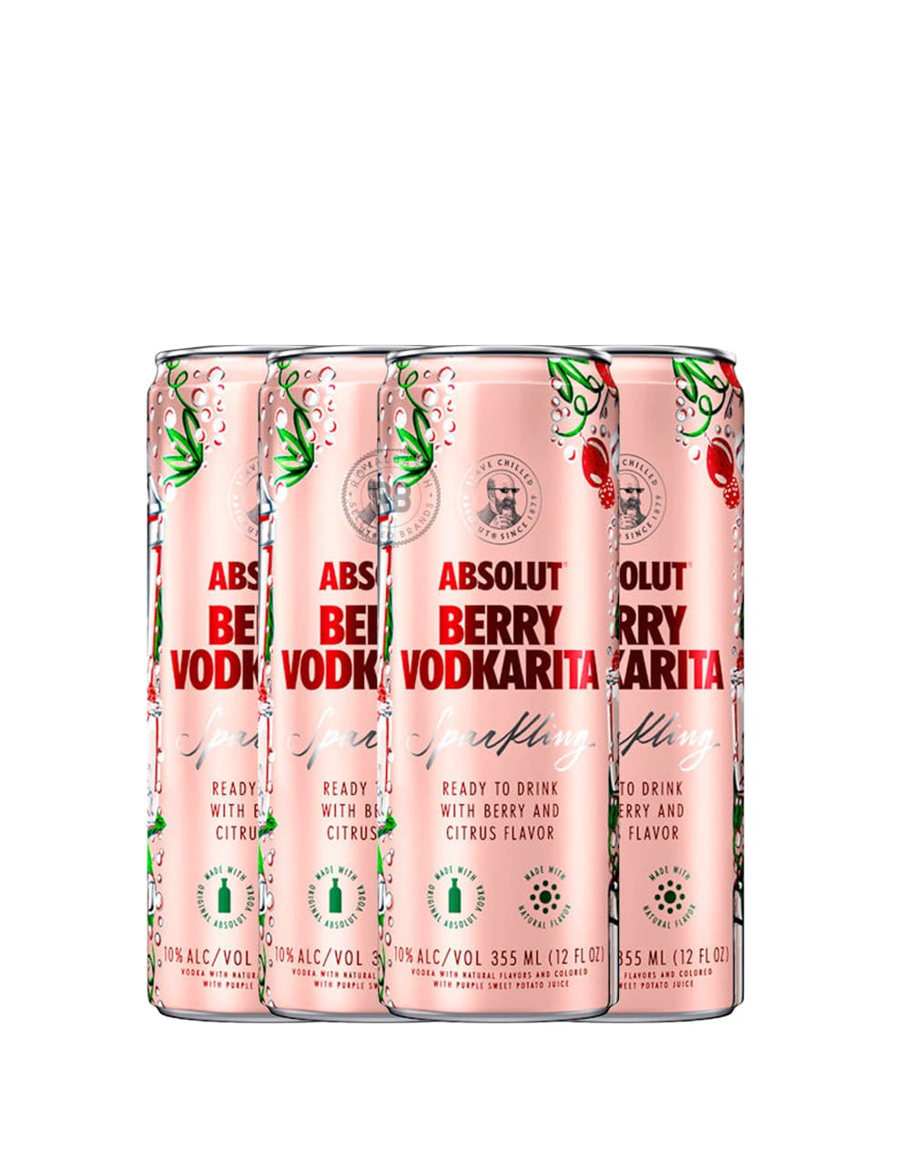 Absolut Vodka Berry Vodkarita Cocktail (4 Pack) x 355ml