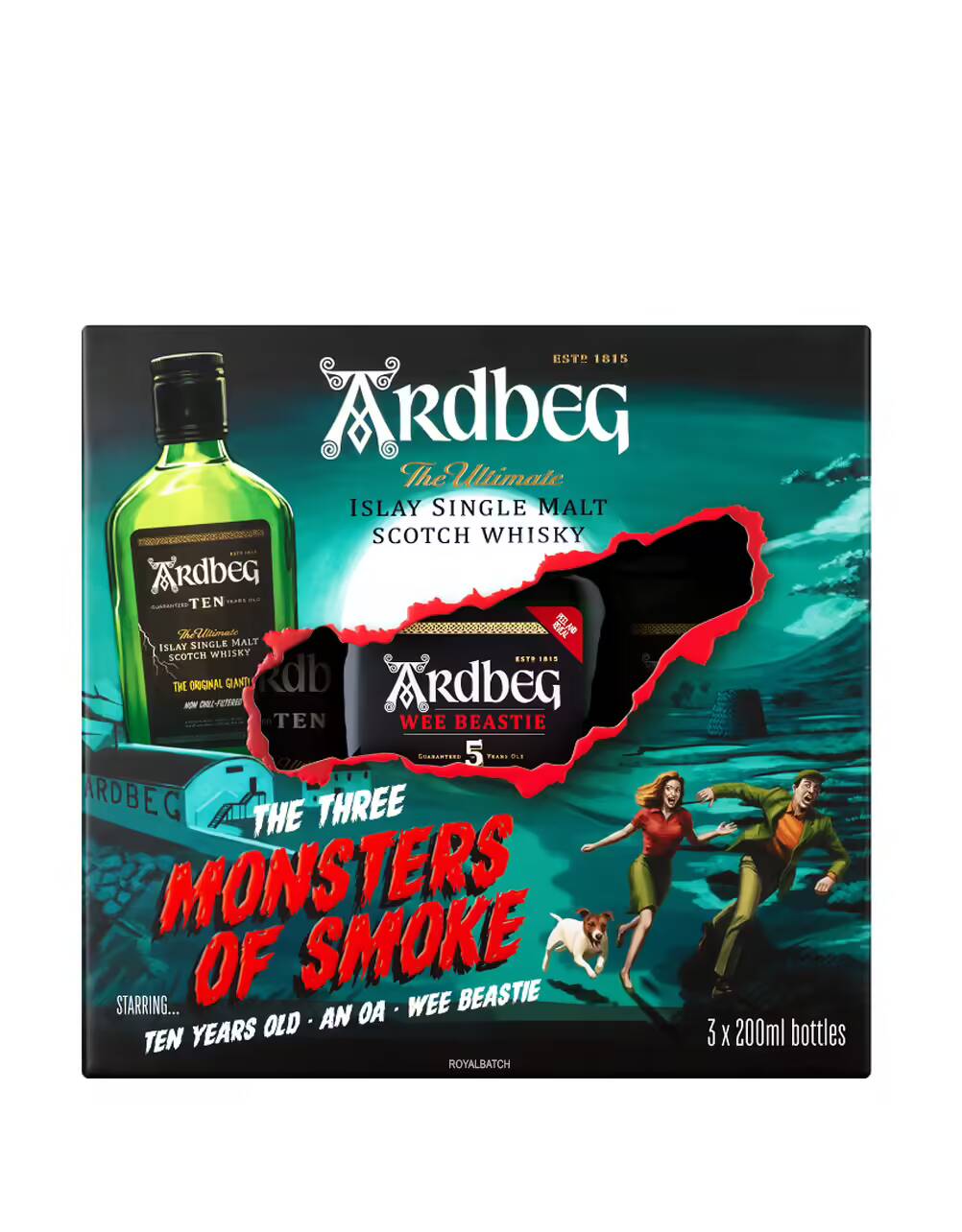 Ardbeg The Three Monsters of Smoke Variety Pack of 3 Single Malt Scotch Whisky