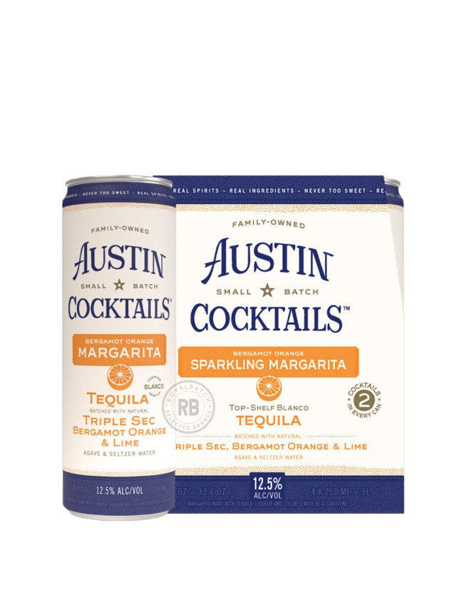 Austin Cocktails Sparkling Bergamot Orange Margarita Tequila (4 Pack) x 355ml