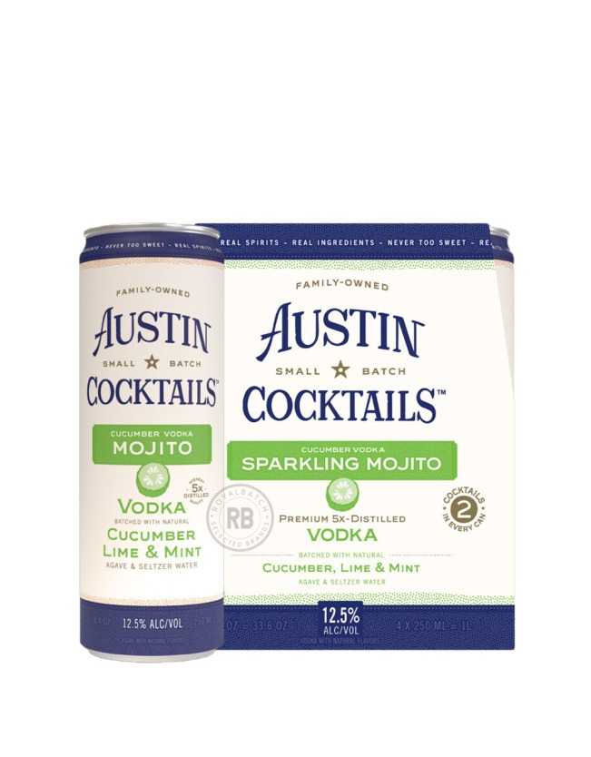 Austin Cocktails Sparkling Cucumber Vodka Mojito (4 Pack) x 355ml