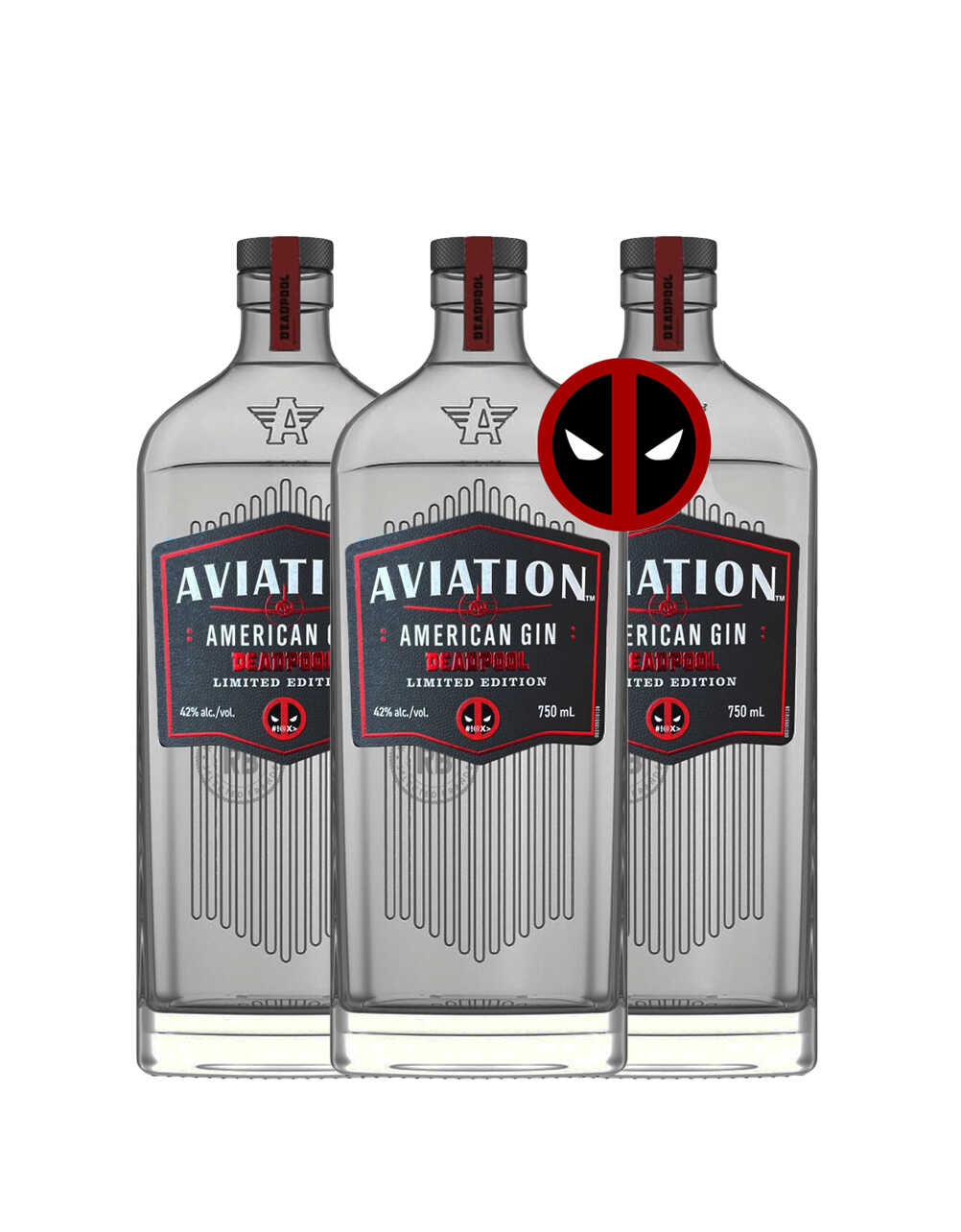 Aviation American Gin Deadpool (3 Pack) Bundle #064