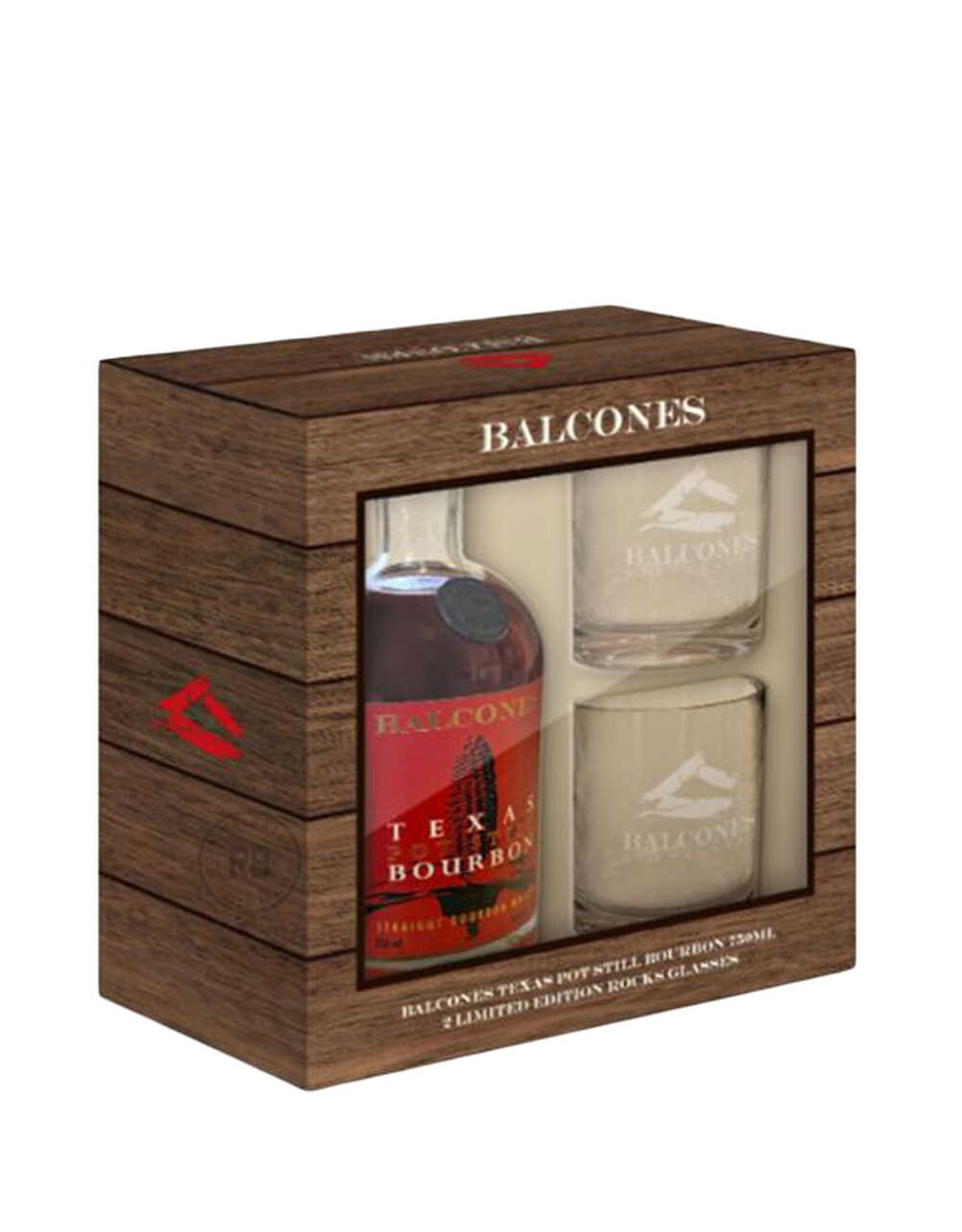 Balcones Texas Pot Bourbon Whisky Gift Set with 2 Glasses