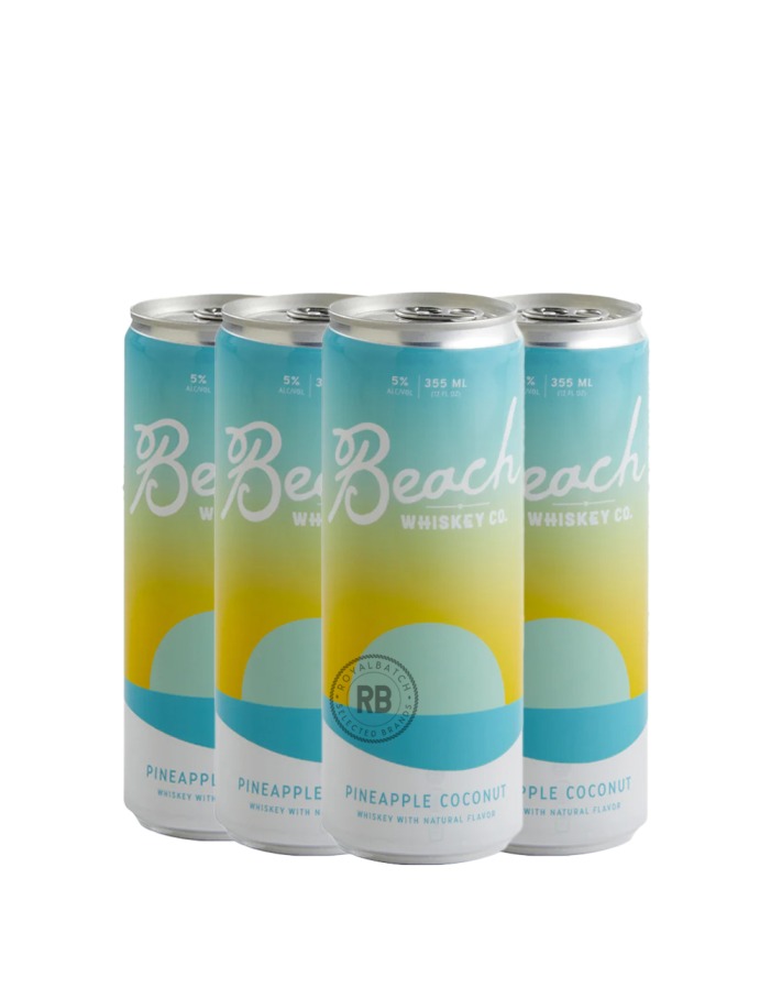 Beach Whiskey Co Pineapple Coconut Cocktail (4 Pack) x 355ml