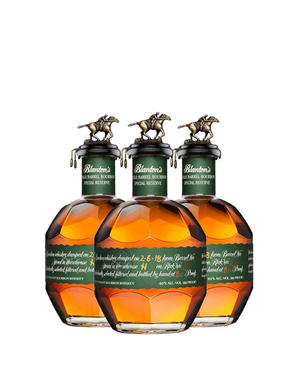 Blantons Green Label Single Barrel Special Reserve Bourbon (3 Pack) Bundle #031