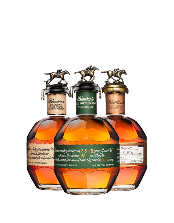 Blanton's Green Label + Straight From The Barrel + Original Bourbon (3 Pack) Bundle #033