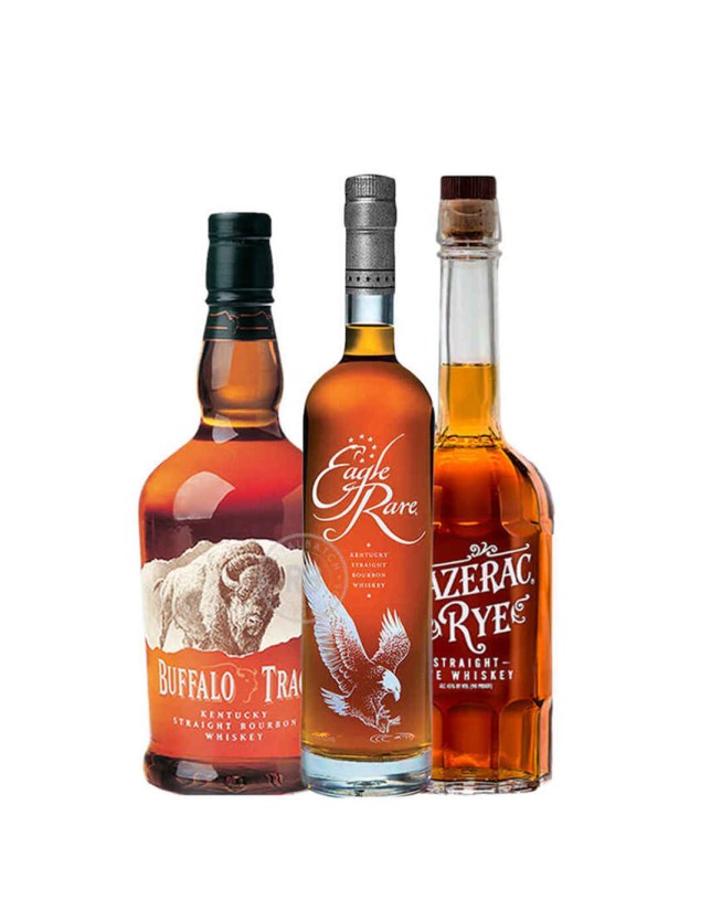 Buffalo Trace Bourbon + Eagle Rare Bourbon + Sazerac Rye Whiskey (3 Pack) x 750ml Bundle #113