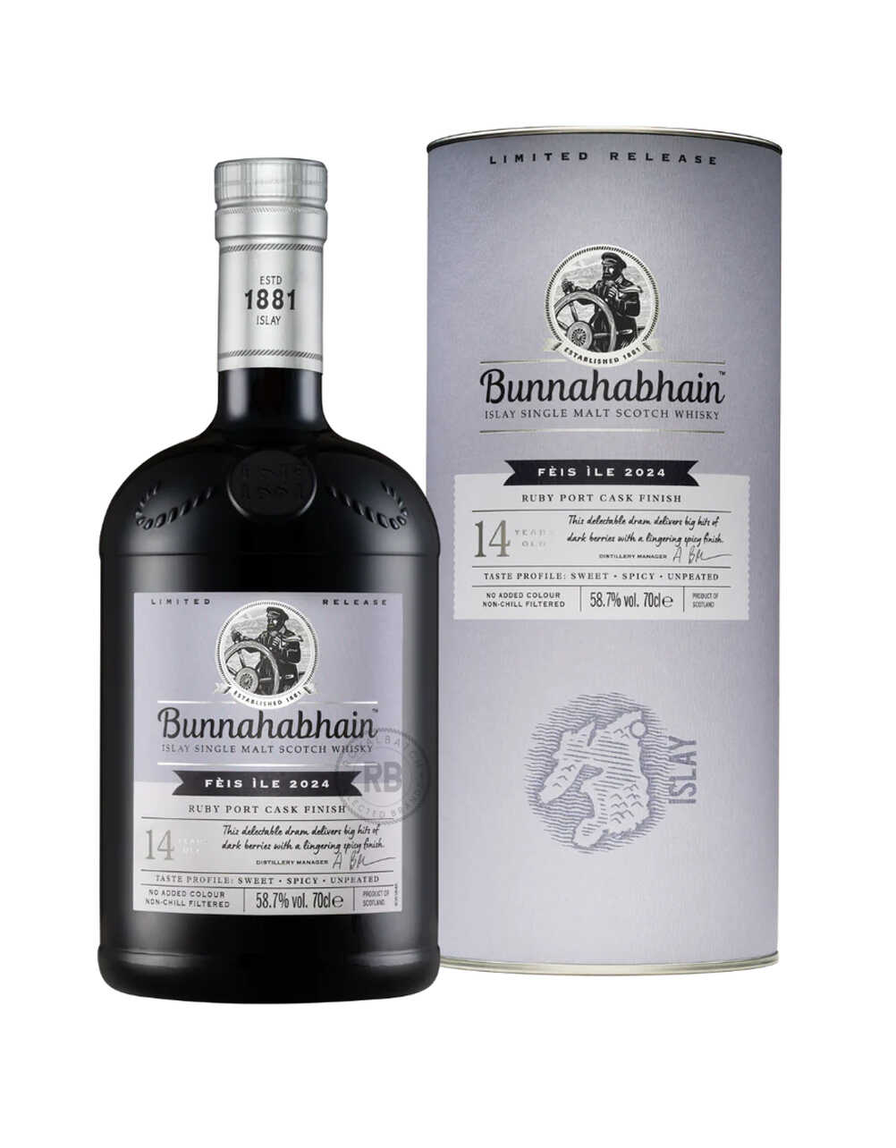 Bunnahabhain Feis Ile 2024 Ruby Port Cask Finish Scotch Whisky