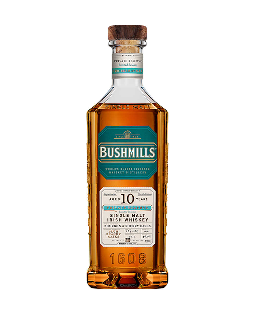 Bushmills Private Reserve Plum Brandy Casks 10 Year Old Irish Whiskey