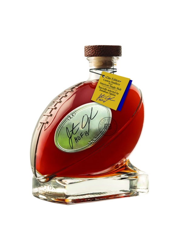 Canton Distillery American Single Malt Whiskey Elite Edition Hand-Signed by Jonathan Ogden