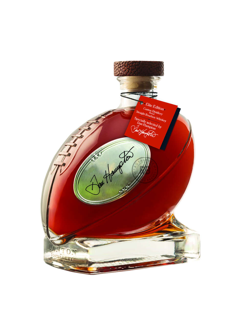 Canton Distillery Straight Bourbon Whiskey Elite Edition Hand-Signed by Dan Hampton