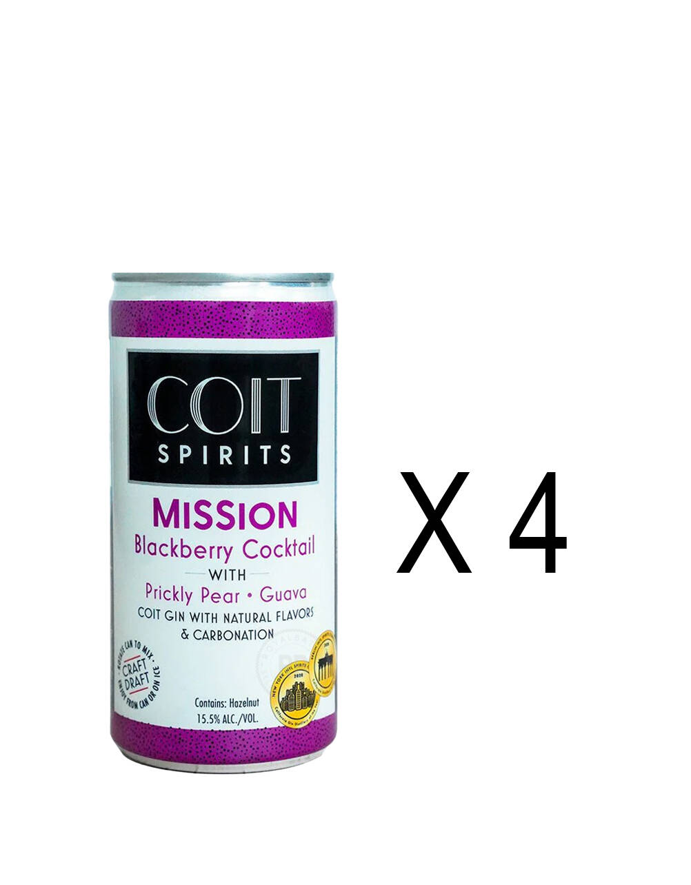Coit Spirits Mission Blackberry Cocktail With Prickly Pear and Guava (4 Pack) x 200ml