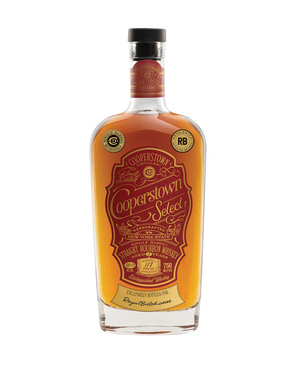 Cooperstown Select Bourbon Whiskey 117 Proof Exclusively Crafted for ROYAL BATCH