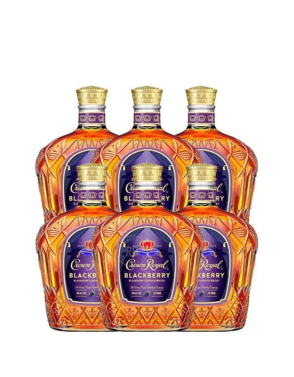 Crown Royal Blackberry Canadian Flavored Whisky (6 Pack) Bundle #070