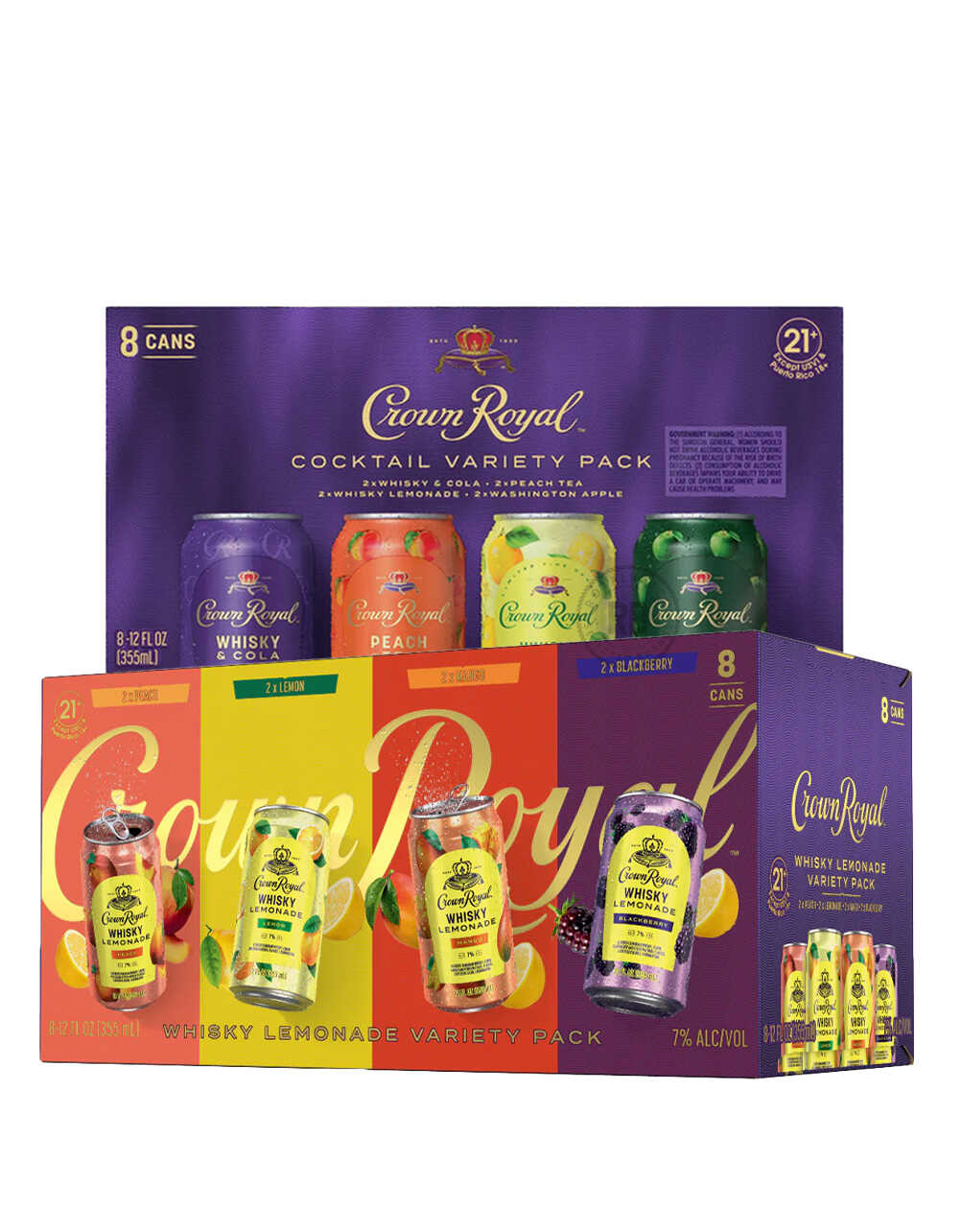 Crown Royal Whiskey Lemonade Variety (8 Pack) x 355ml