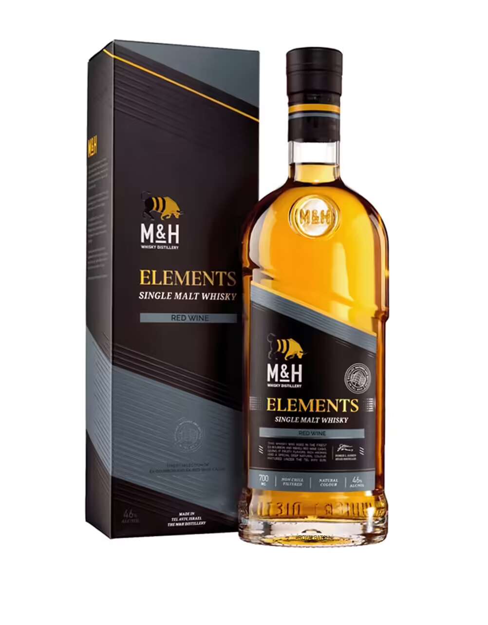 Elements Red Wine Cask M and H Distillery Single Malt Whisky