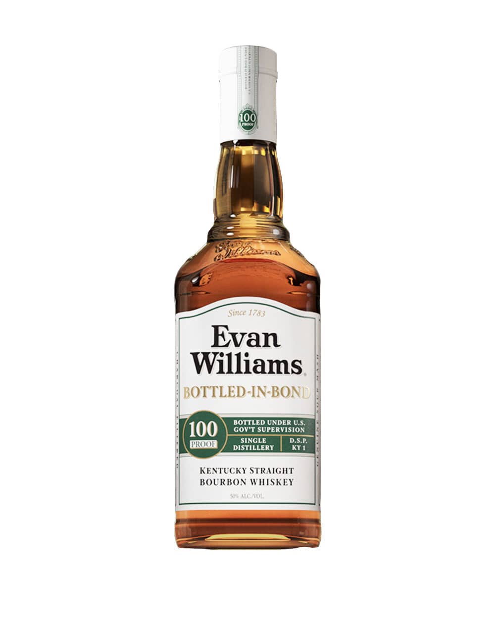 Evan Williams White Label Bottled-in-bond 100 Proof Bourbon Whiskey 1.75L