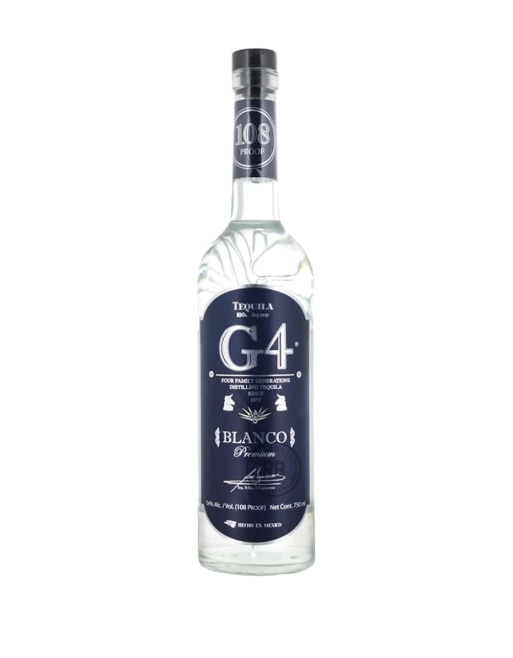 G4 Blanco 108 Proof Premium Tequila