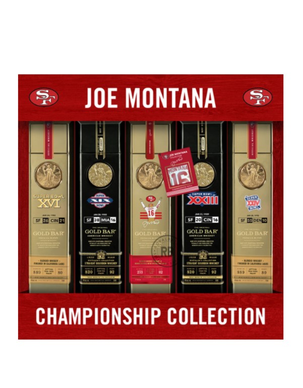 Gold Bar Whiskey Joe Montana Championship Collection (5 Pack) x 750ml