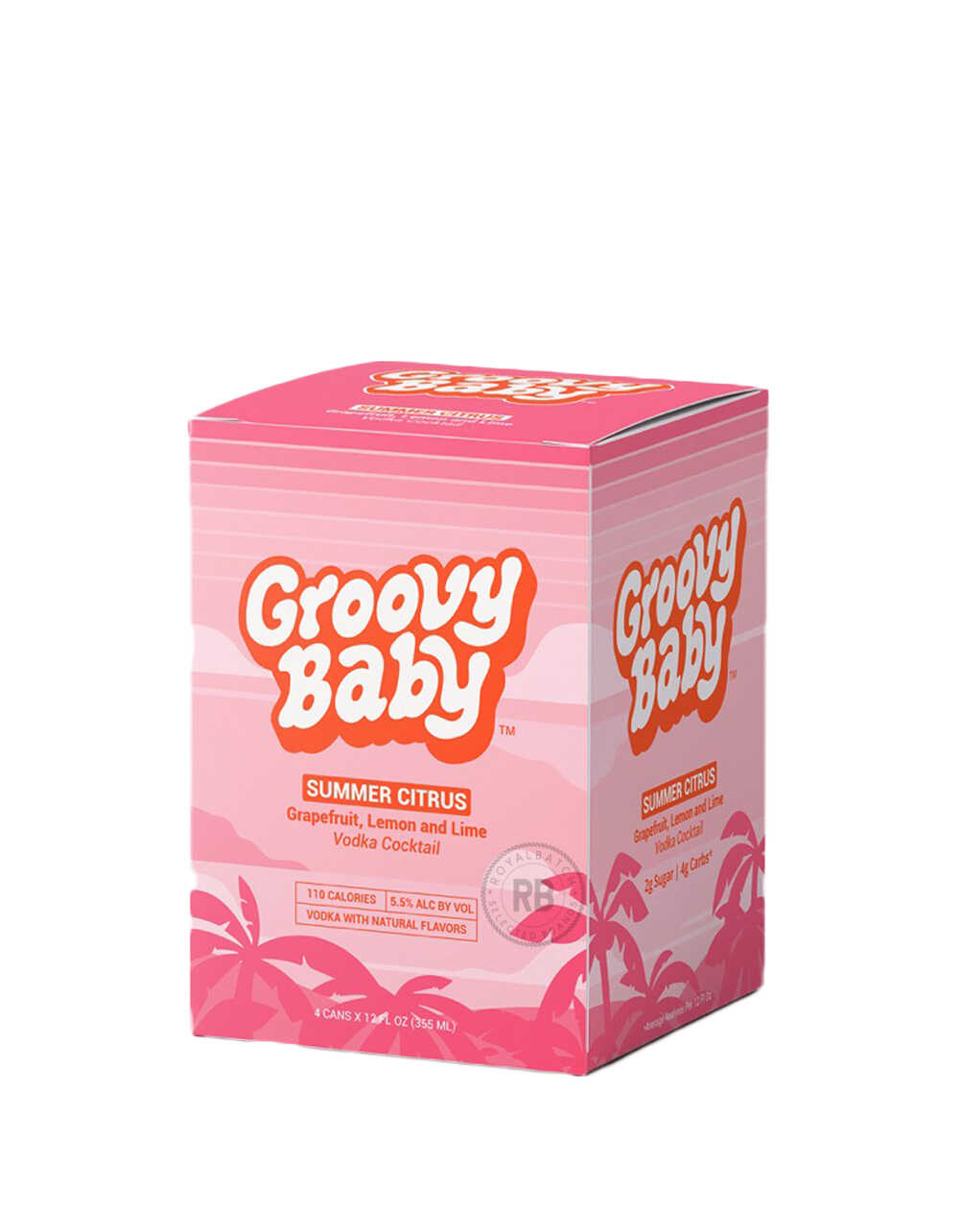 Groovy Baby Summer Citrus Cocktail Vodka (4 Pack) x 335ml