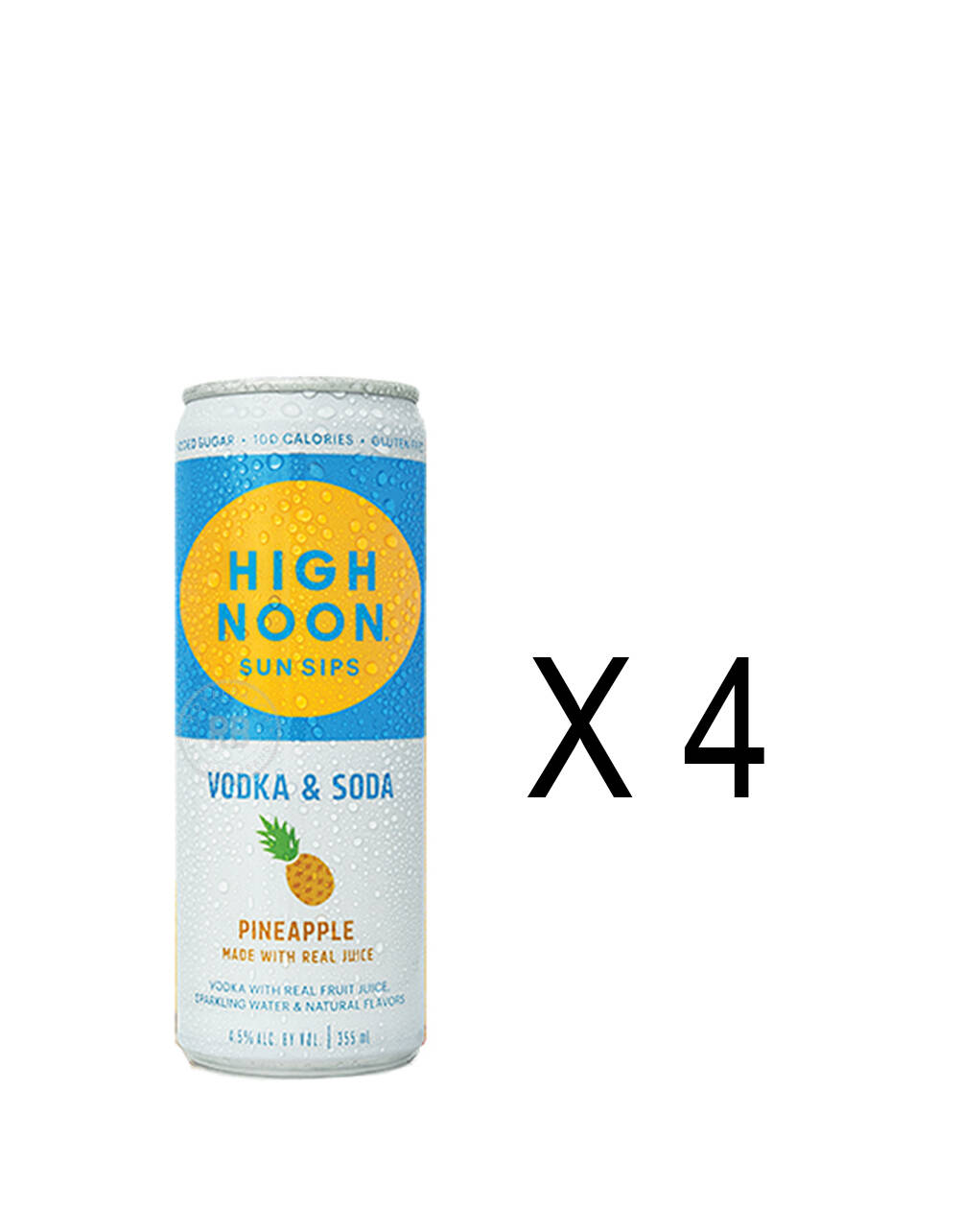 High Noon Sun Sips Pineapple Hard Seltzer Cocktails (4 Pack) x 355ml