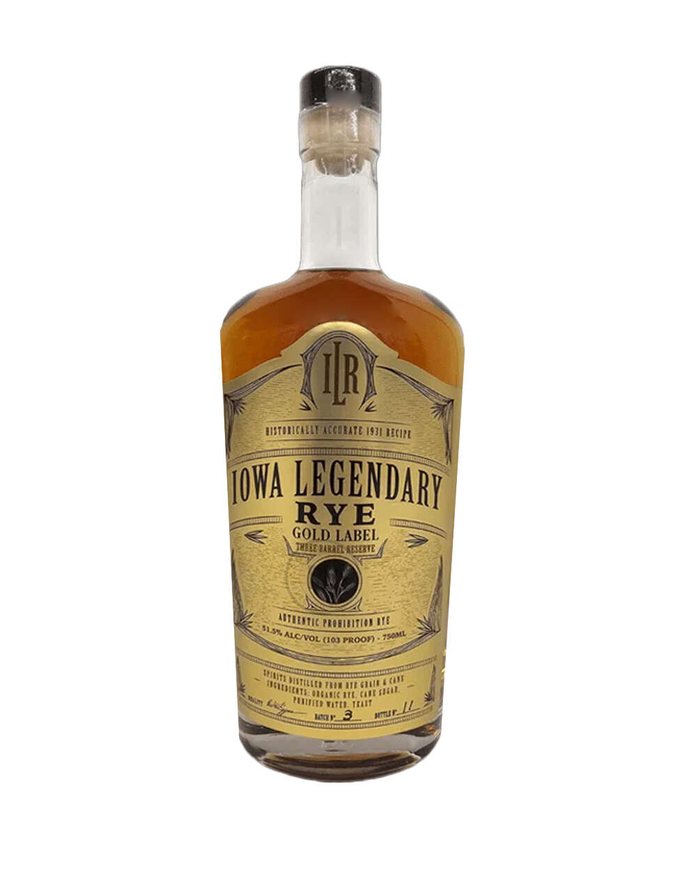 Iowa Legendary Gold Label Rye Whiskey