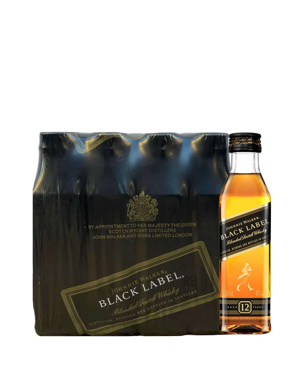 Johnnie Walker Black Label Mini Scotch (12 Pack) x 50ml