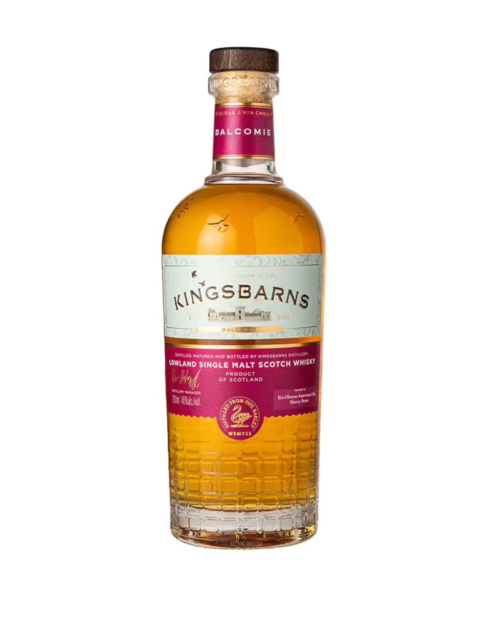KingsBarns Balcomie Lowland Single Malt Scotch Whiskey
