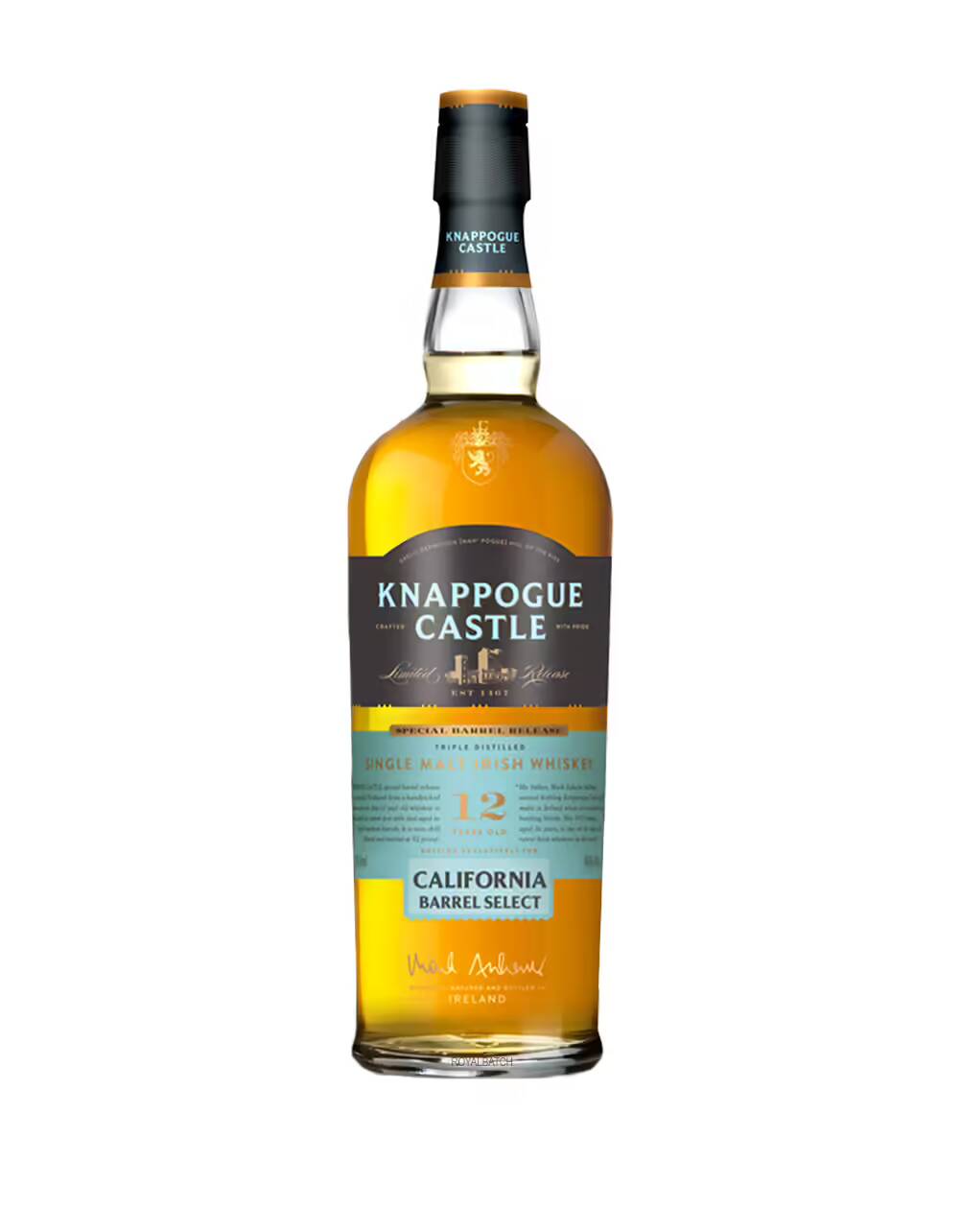 Knappogue Castle California Barrel Select Limited Release 12 Year Old Single Malt Irish Whiskey 