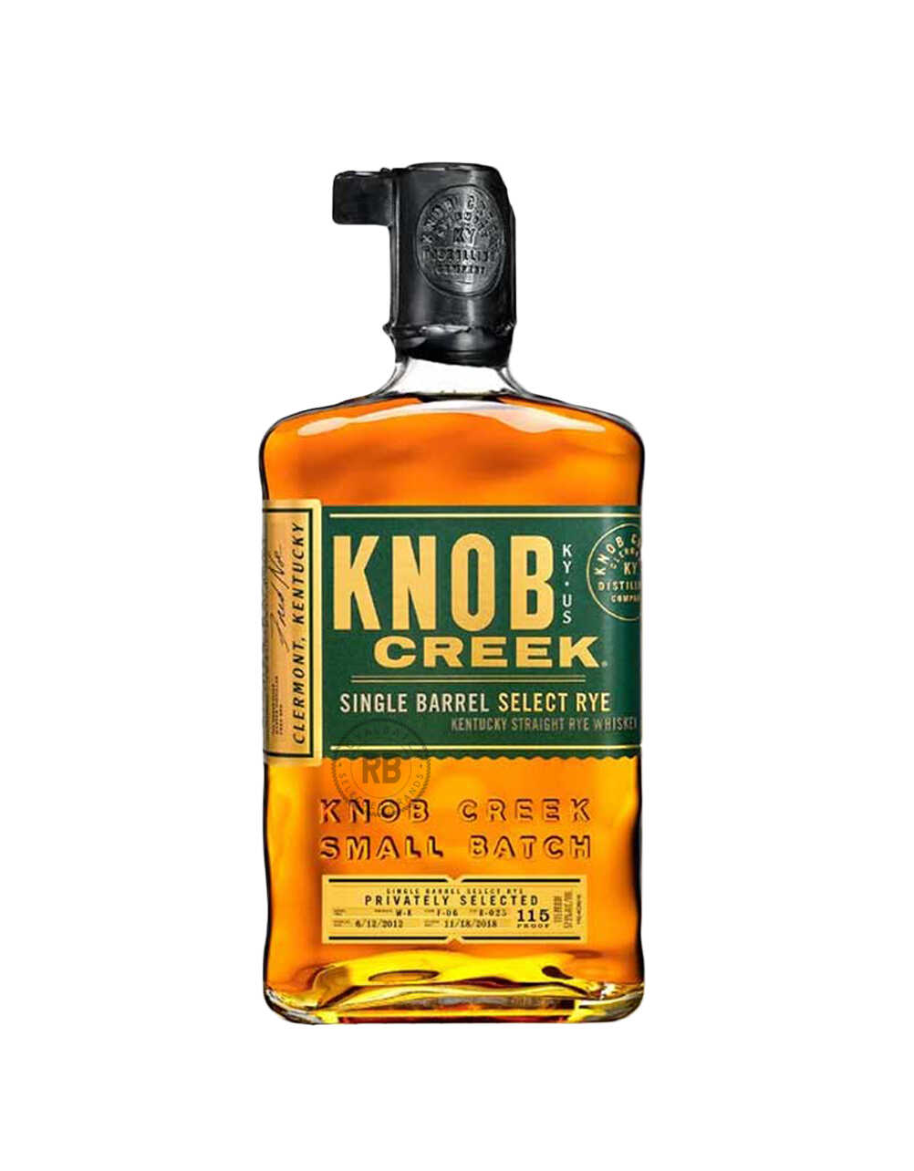 Knob Creek Single Barrel Select Rye Whiskey by Corks & Bottles