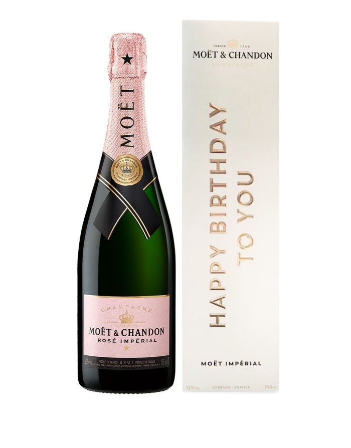 Personalised Moet and Chandon Imperial Rose Gold Bottle Label 
