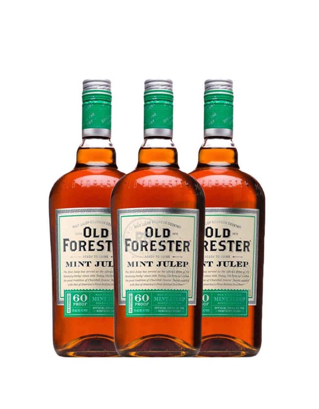 Old Forester Mint Julep Bourbon Cocktail (3 Pack) Bundle #017