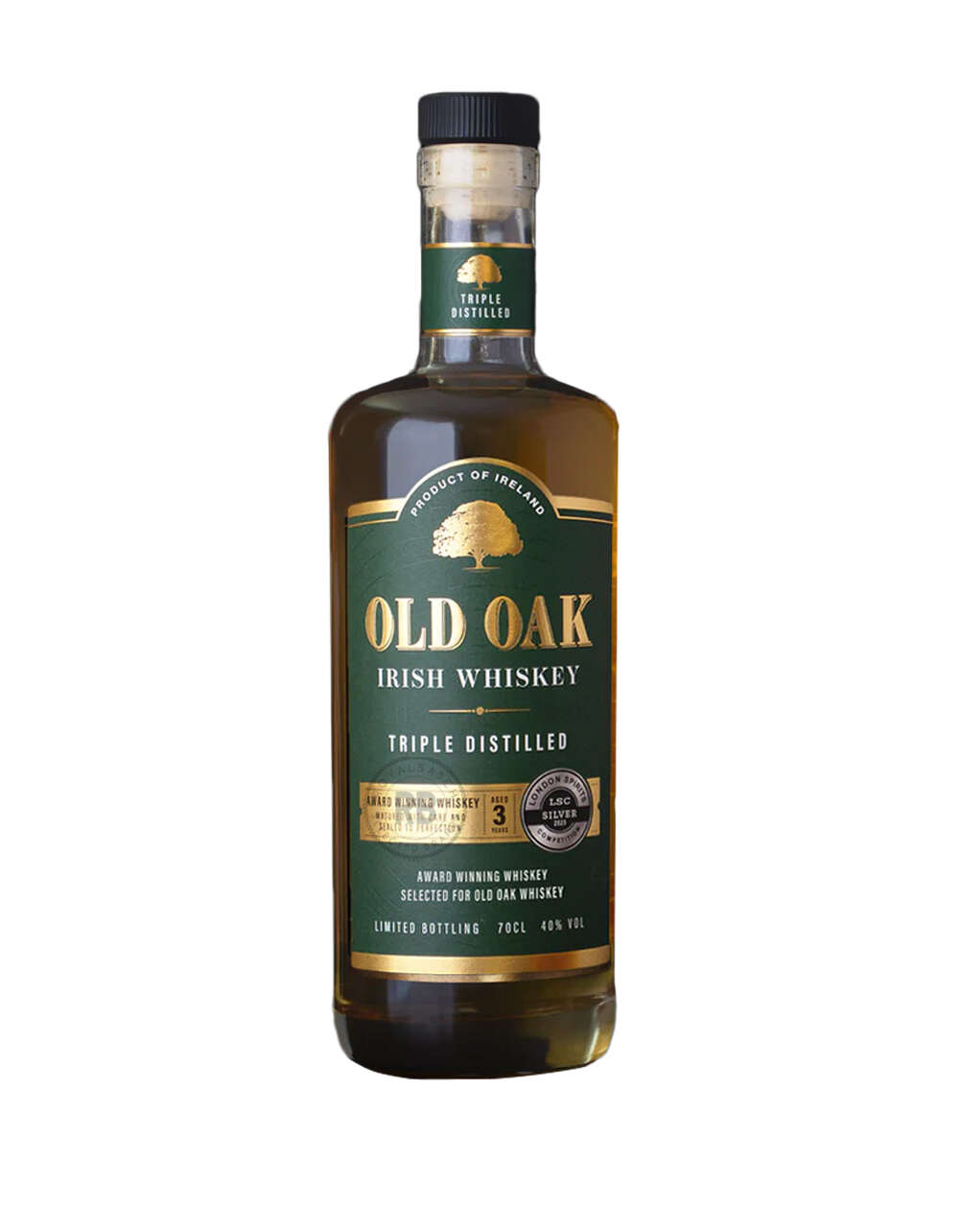 Old Oak Triple Distilled 3 Year Old Irish Whiskey