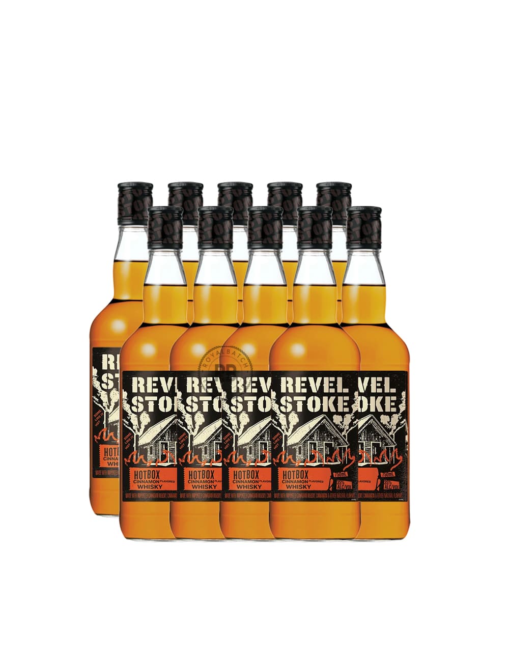 Revel Stoke HotBox Cinnamon Flavored Whiskey (10 Pack) x 50ml