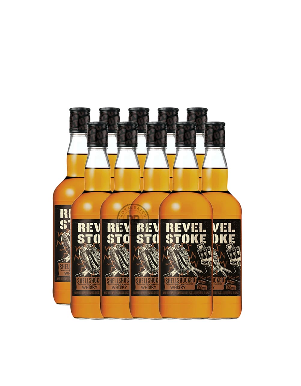 Revel Stoke Shellshocked Roasted Pecan Flavored Whiskey (10 Pack) x 50ml