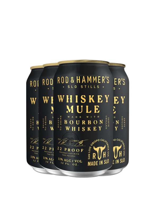 Rod and Hammer's Mule Bourbon Whiskey (4 Pack) x 355ml