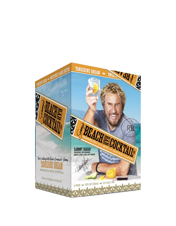 Sammy's Beach Bar Cocktail Tangerine Dream By Sammy Hagar (4 Pack) x 355ml