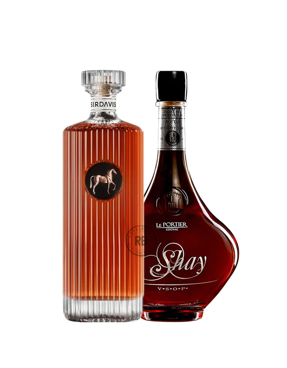 SirDavis Whiskey + Le Portier Shay Cognac (2 Pack) Bundle #105