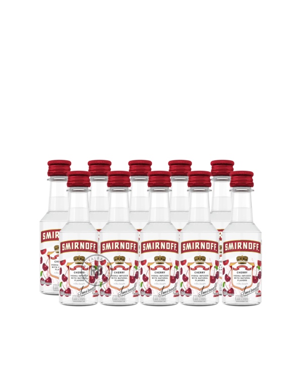 Smirnoff Cherry Vodka Infused With Natural Flavors (10 Pack) x 50ml