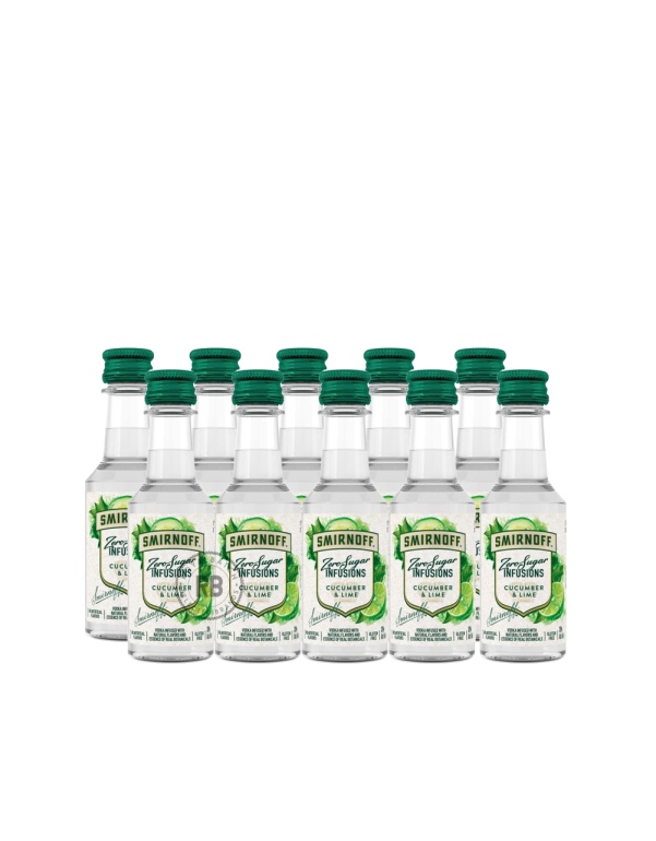 Smirnoff Cucumber and Lime Vodka Infused With Natural Flavors (10 Pack) x 50ml