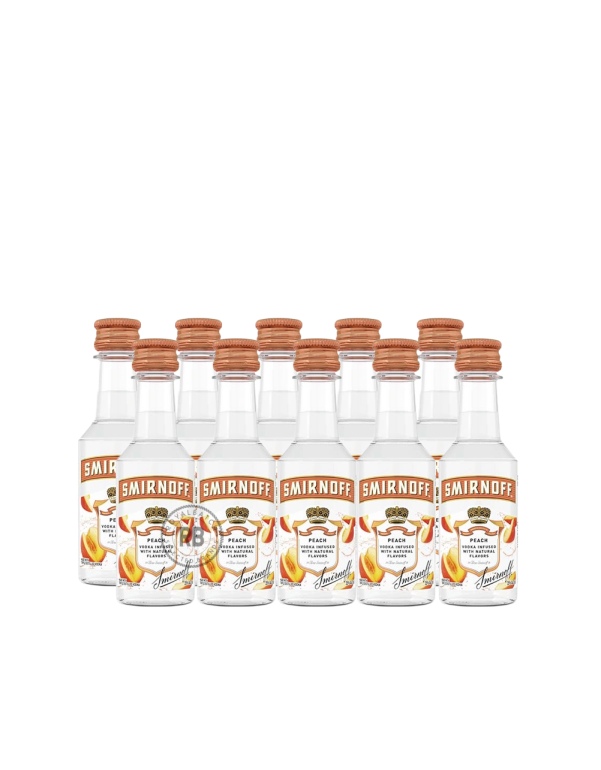 Smirnoff Peach Vodka Infused With Natural Flavors (10 Pack) x 50ml