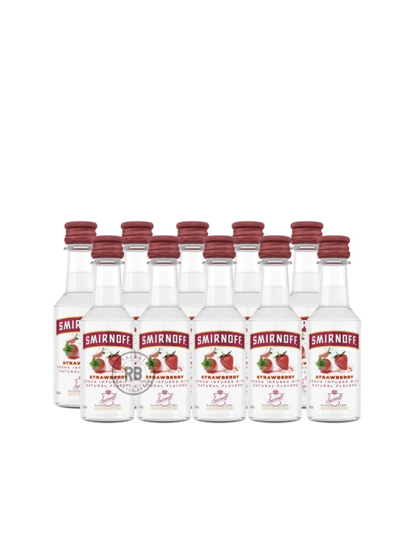 Smirnoff Strawberry Vodka Infused With Natural Flavors (10 Pack) x 50ml