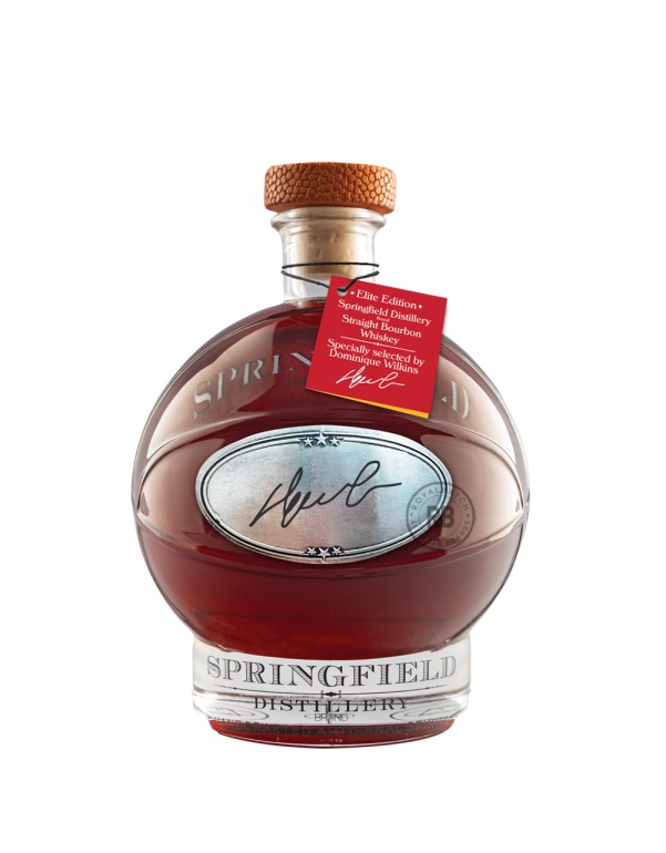 Springfield Distillery Straight Bourbon Whiskey Elite Edition Hand-Signed by Dominique Wilkins