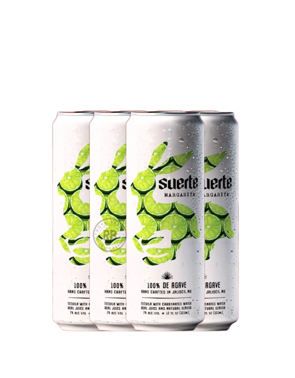 Suerte Margarita Tequila (4 Pack) x 355ml