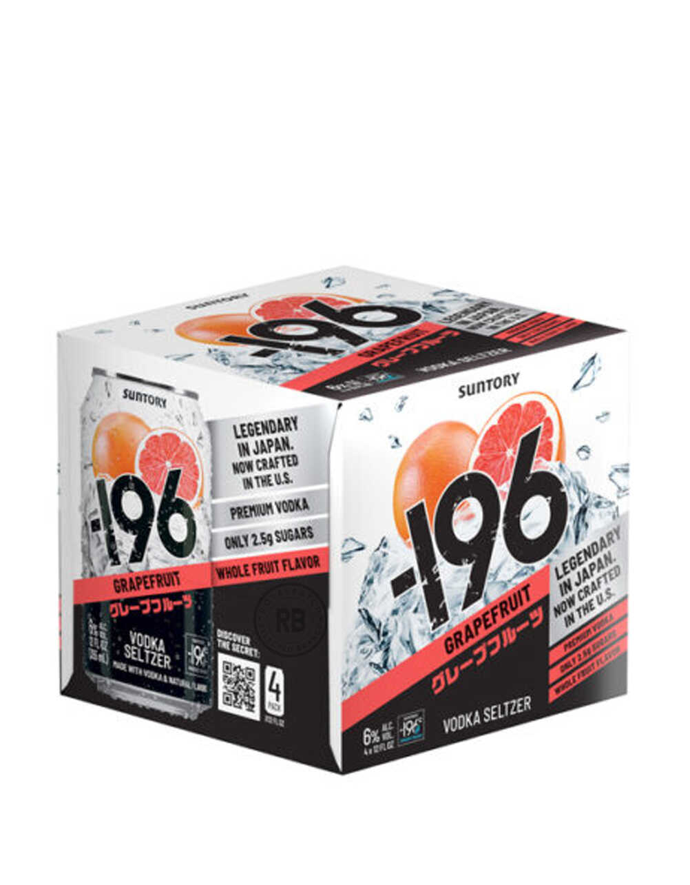 Suntory -196 Grapefruit Vodka Seltzer (4 Pack) x 355ml