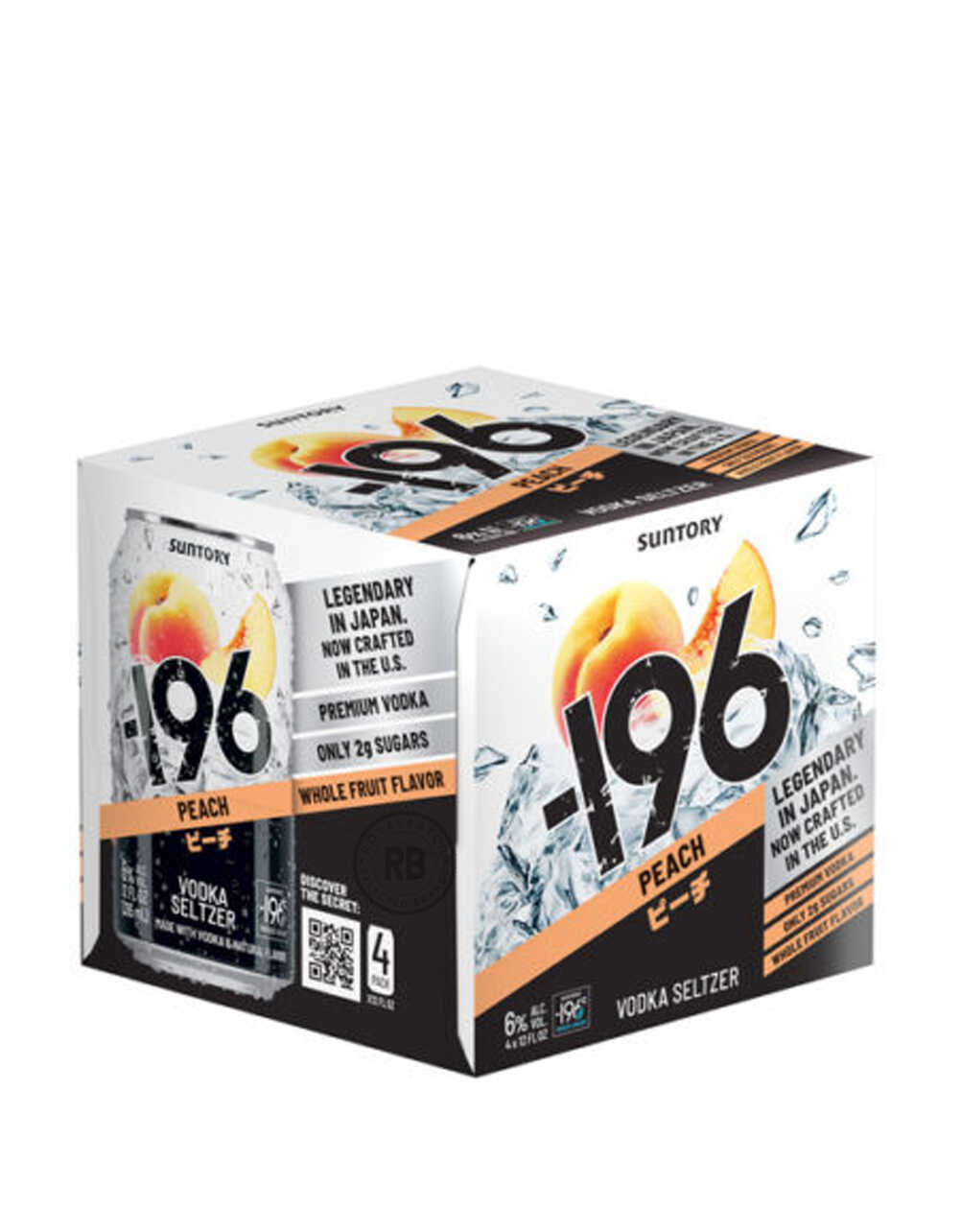 Suntory -196 Peach Vodka Seltzer (4 Pack) x 355ml