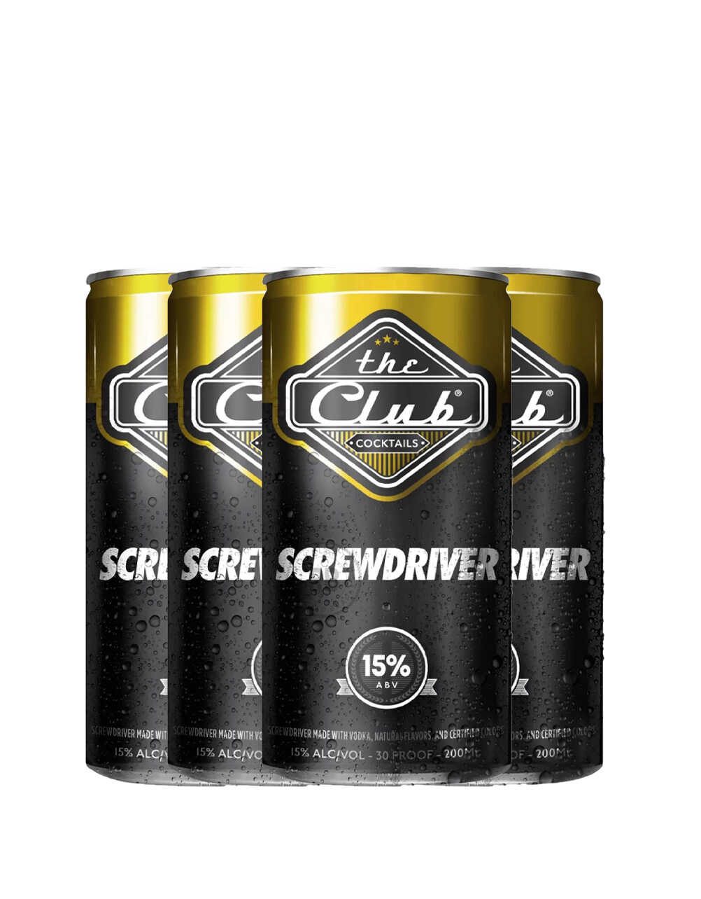 The Club Screwdriver Cocktails (4 Pack) x 200ml