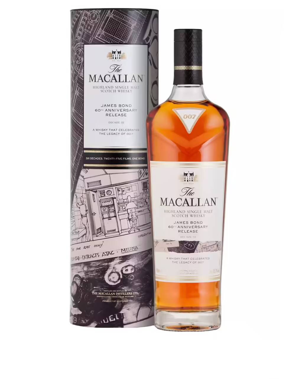 The Macallan James Bond 60th Anniversary Release Decade III Scotch Whisky