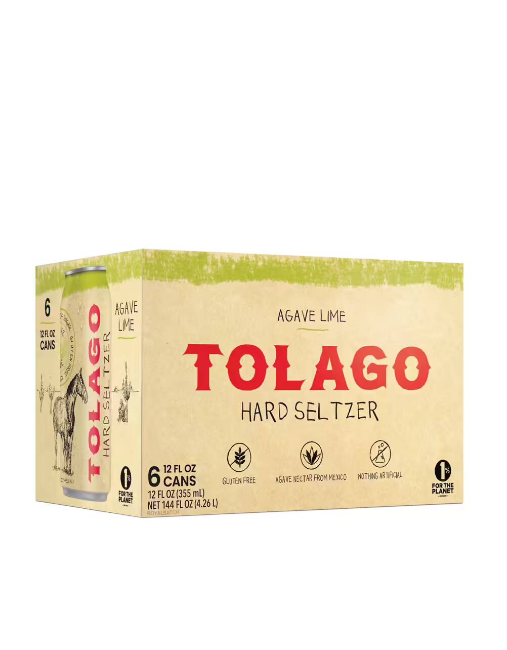 Tolago Agave Lime Hard Seltzer (6 Pack) 355ml